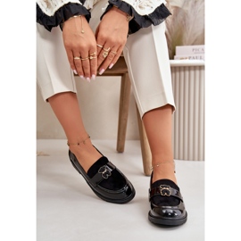 Mocassini da donna con decorazione S.Barski Black Lacquer nero 1