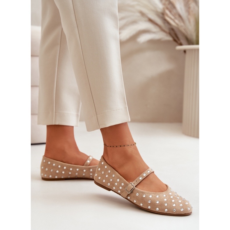 Ballerine decorate con cintura Beige 1