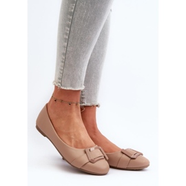 Ballerine da donna con decoro Beige 1