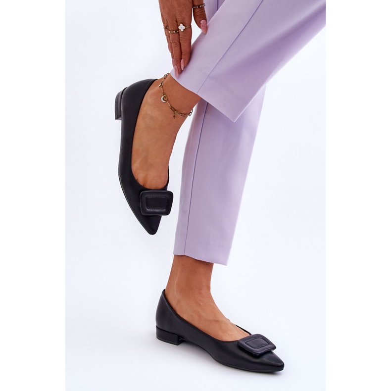 Ballerine classiche con decorazione nero 1