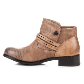 Stivali bassi con fantasia marrone 1