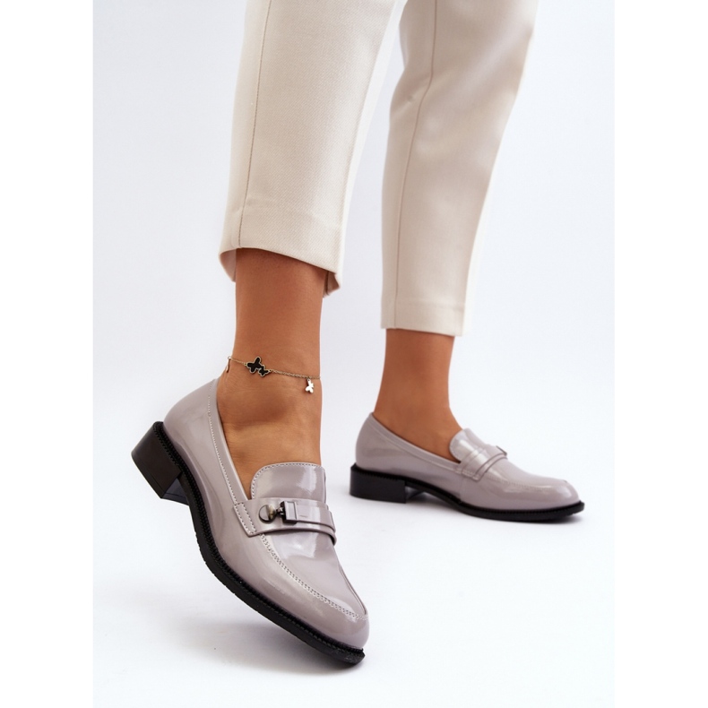 Mocassini classici grigi da donna grigio 1