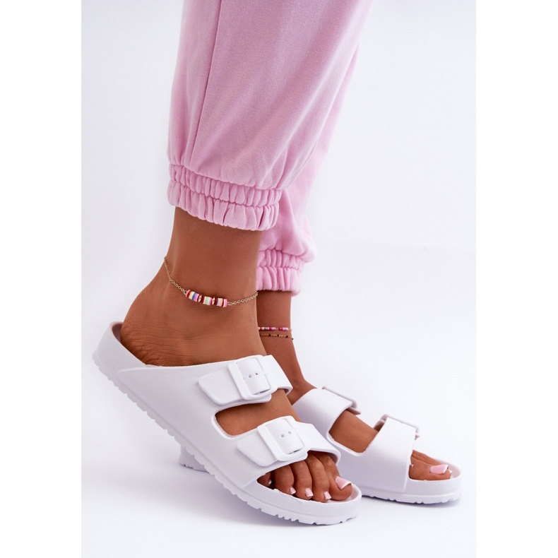Infradito da donna con fibbie Bianche bianca 1