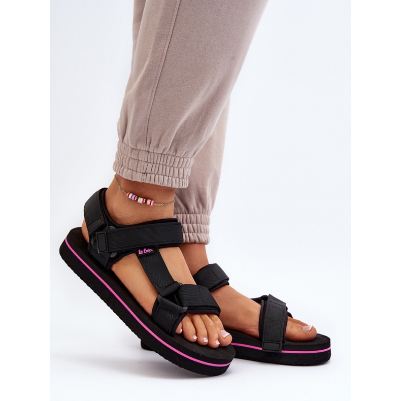Sandali con plateau Lee Cooper neri da donna nero 1