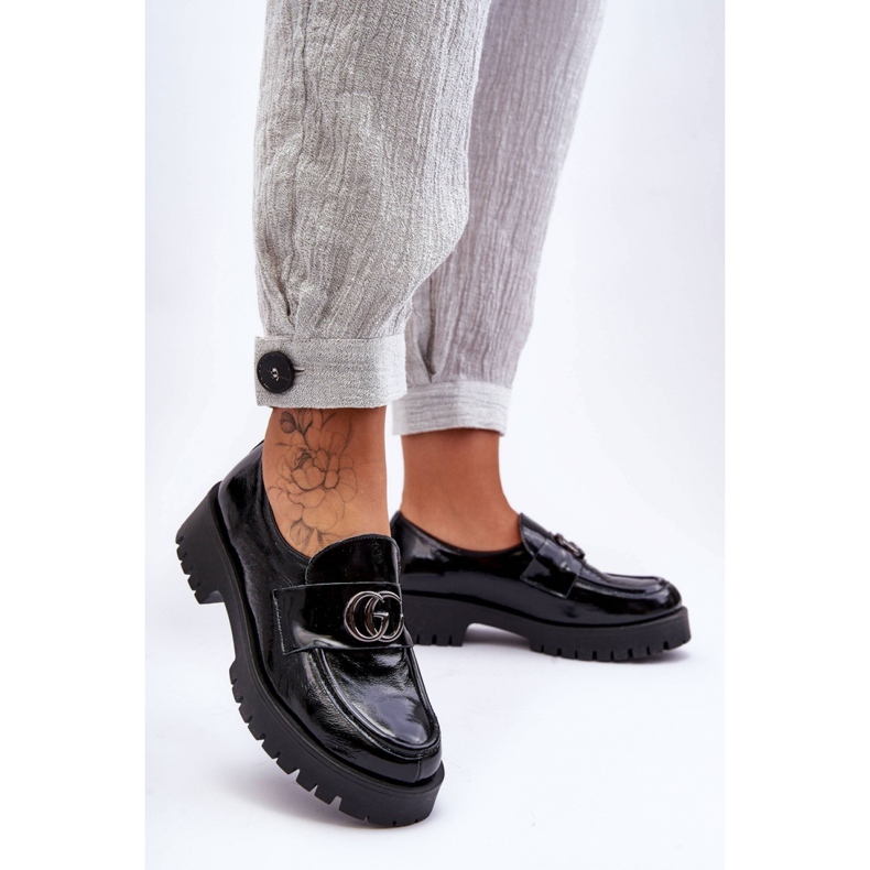 Scarpe da donna in vernice nera nero 1