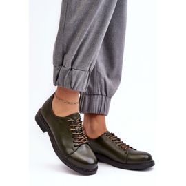 Scarpe stringate da donna verdi verde 1