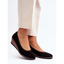 Scarpe con zeppa nere da donna nero 1