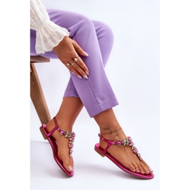 Sandali Da Donna Con Pietre Fucsia rosa 1