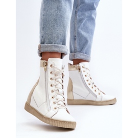 Zazoo Sneakers con zeppa bianche bianca 2
