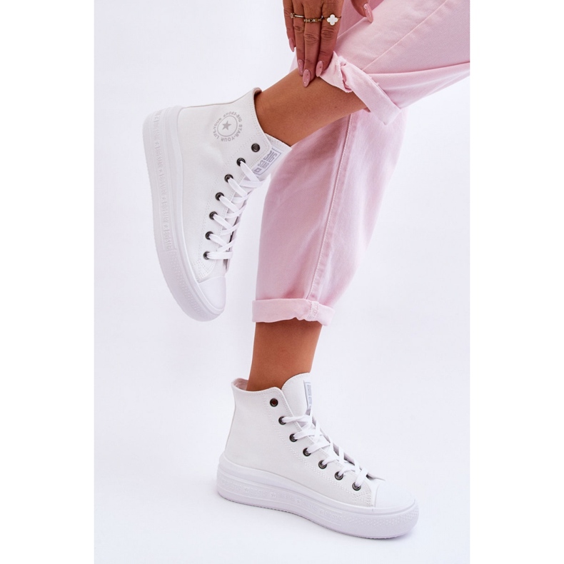 Sneakers Alte da Donna Big Star Bianche bianca 1