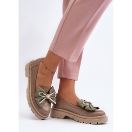 Mocassini Decorati con Fiocco Laura Messi Beige 2