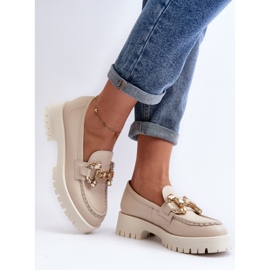 Eleganti mocassini da donna Chebello Beige 2