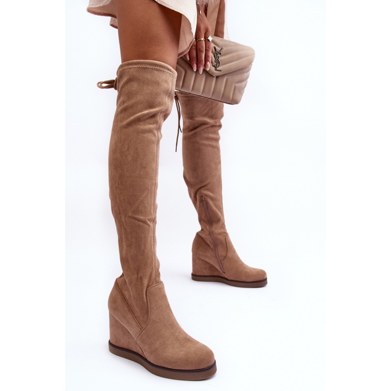 Step in style Stivali sopra il ginocchio Modello Mephal NS362P Camoscio Beige - Entra con stile 2