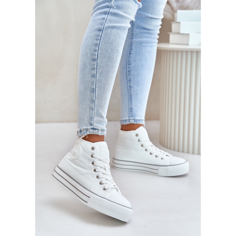 Sneakers alte isolanti bianche Big Star bianco 1