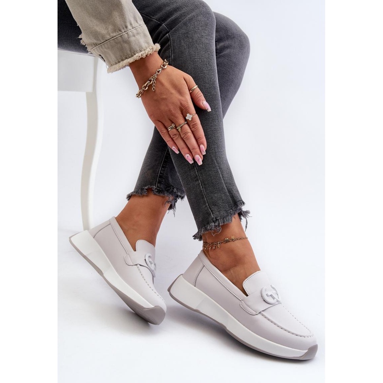 Step in style Mocassini Modello S.Barski LR490 Grigio Chiaro - Entra con stile 1