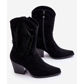 Step in style Stivali da cowboy Modello Elyse HY51-88 Camoscio Nero - Entra con stile 2