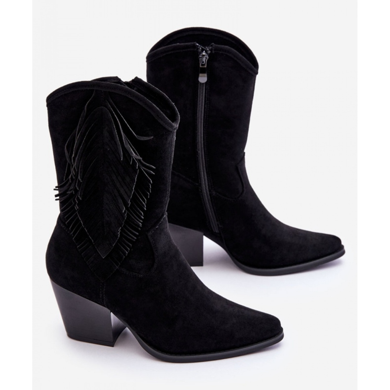 Step in style Stivali da cowboy Modello Elyse HY51-88 Camoscio Nero - Entra con stile 2