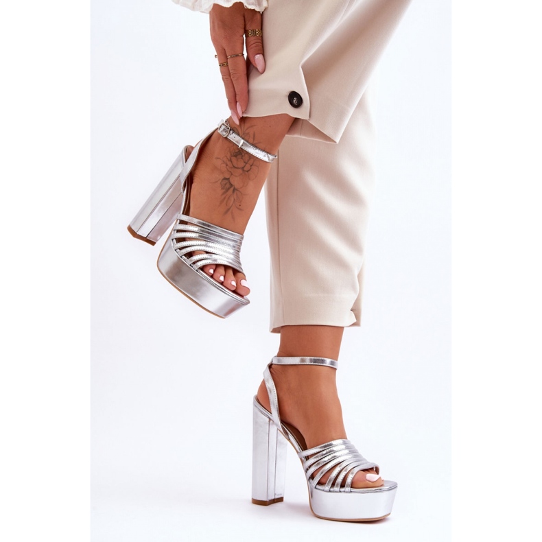 Step in style Sandali Modello Maya B-307 Silver - Entra con stile grigio 1