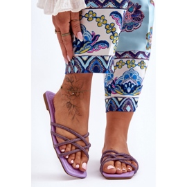 Step in style Sandalo Infradito Modello Leomi 5628-2 CLA-1 Viola - Entra con stile 1