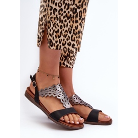 Step in style Sandali Modello Sergio Leone SK070H Nero - Entra con stile 1