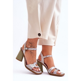 Step in style Sandali Modello Maciejka 06029-24 Bianco/H=Verde - Entra con stile bianca 1