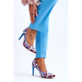 Step in style Scarpe con tacco alto Modello Lewski Shoes 2659 Blu/Rosso - Entra con stile multicolore 2