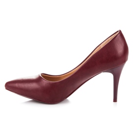 Ideal Shoes Tacchi alti bordeaux rosso 1