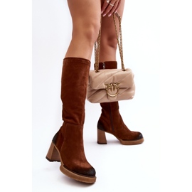 Step in style Stivali Modello Lemar Ceraxa 70133 Camoscio Marrone Scuro - Entra con stile 1