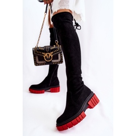 Step in style Stivali Modello Cheera UK105P Camoscio Nero/Rosso - Entra con stile 1