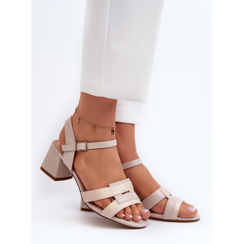 Step in style Sandali Modello Sergio Leone SK894 Beige - Entra con stile 1