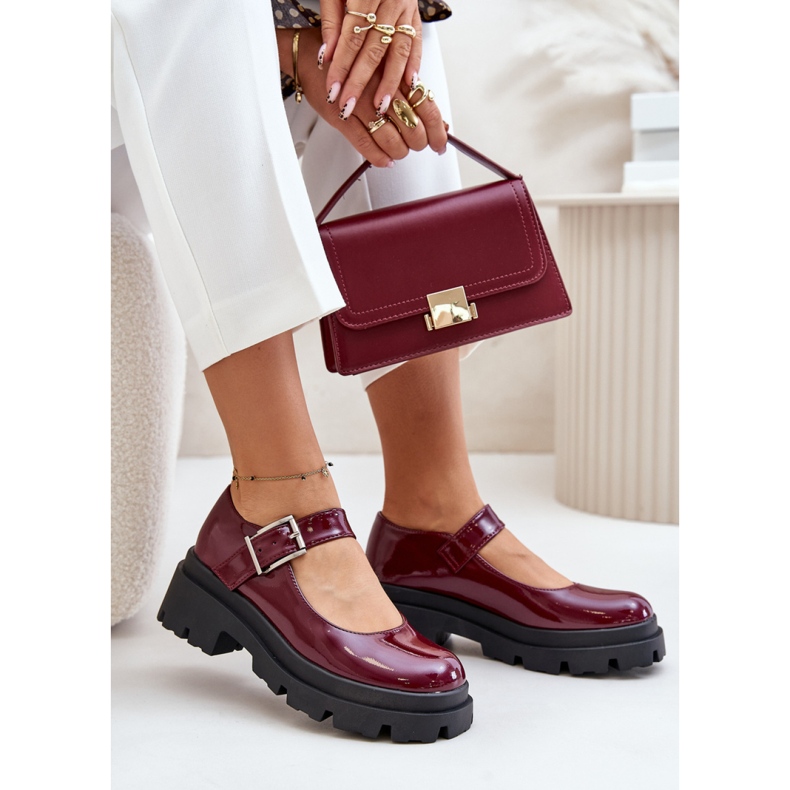 Step in style Scarpe Modello Plikuria 1813-1 Bordo Lakier - Entra con stile rosso 1