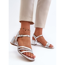 Step in style Sandali Modello Sergio Leone SK046 Silver - Entra con stile grigio 1