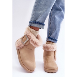 Stivali da neve beige da donna alla moda 1