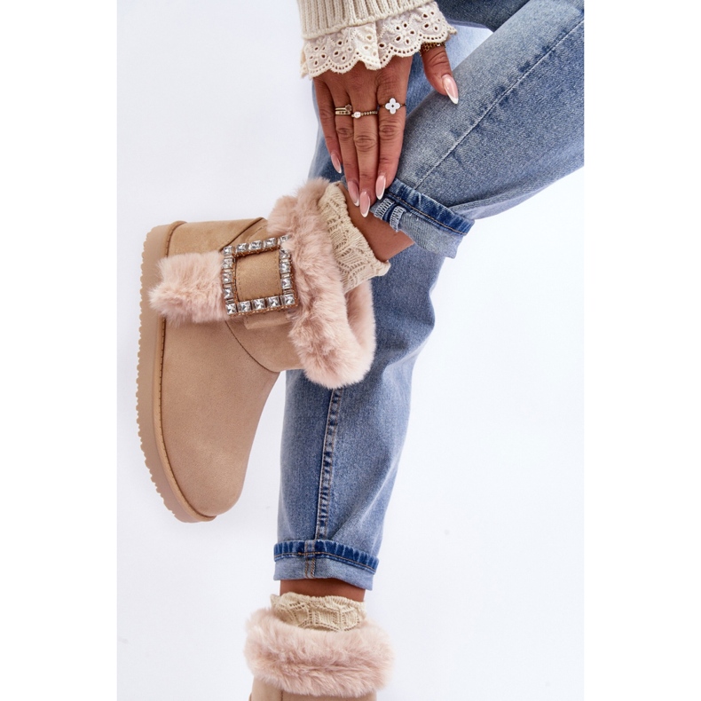 Stivali da neve beige da donna alla moda 2