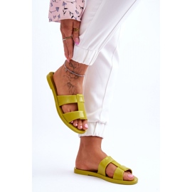 Ciabatte da donna vegane ZAXY verde 2