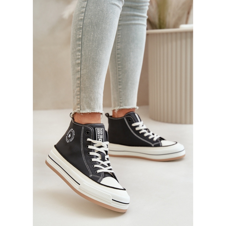 Sneaker Big Star in pelle nera nero 1