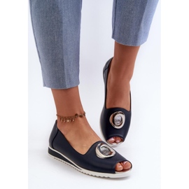 Jezzi Décolleté a punta aperta blu scuro 1