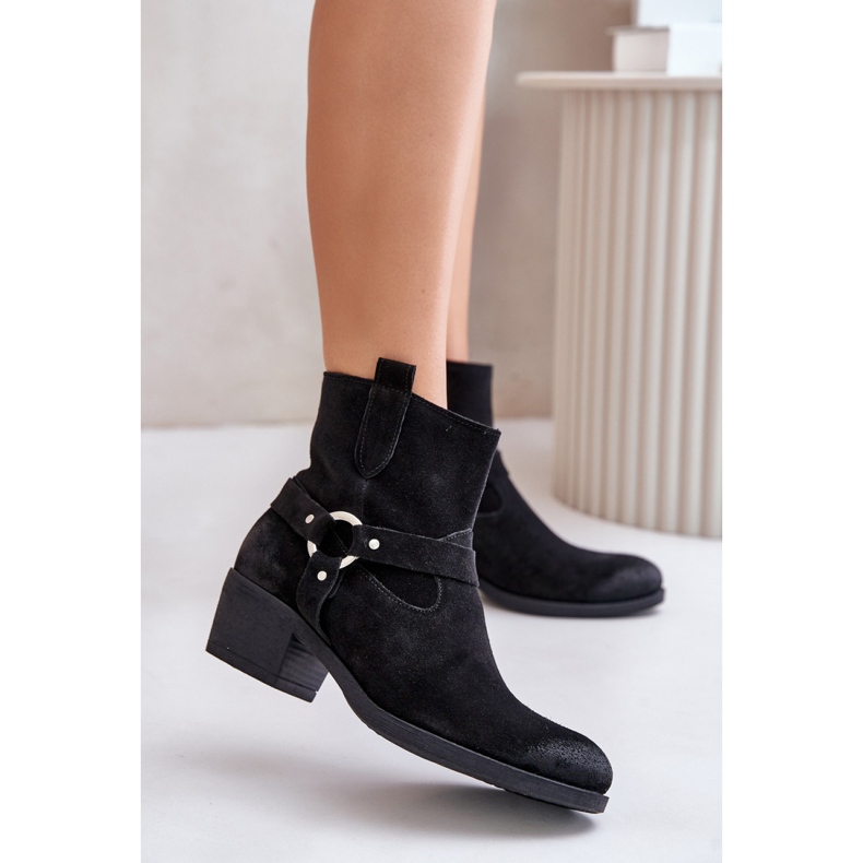 Stivaletto in camoscio Modello Zazoo Nero 1