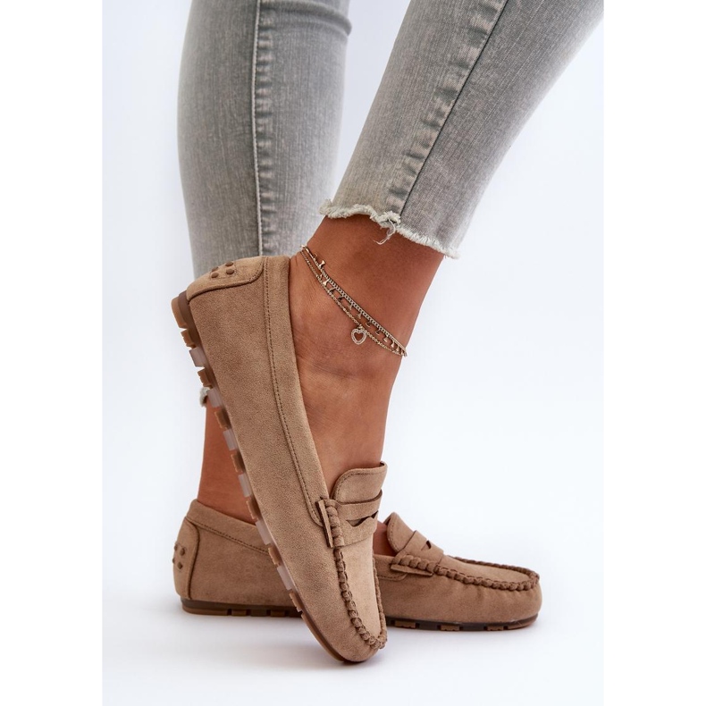 Mocassini Modello 24PB02-7673 Beige Scuro 2