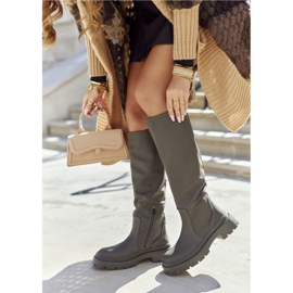 Stivali isolanti da donna 1396 kaki marrone 1