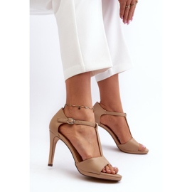 Sandali da donna Vinceza Bezowe beige 1