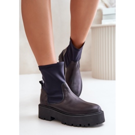 Stivaletti slip-on modello Zazoo Black nero 1