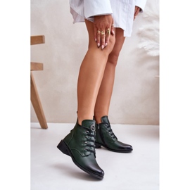 Stivali isolanti da donna con decorazione Jezzi ASA198-21 verde 1