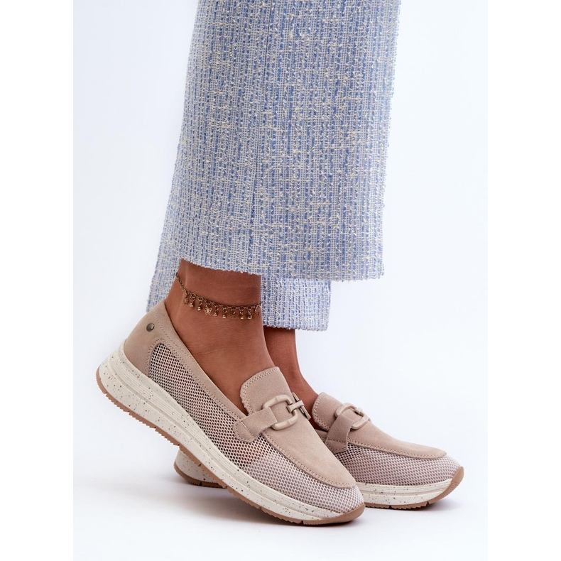 Mocassini sportivi beige 1