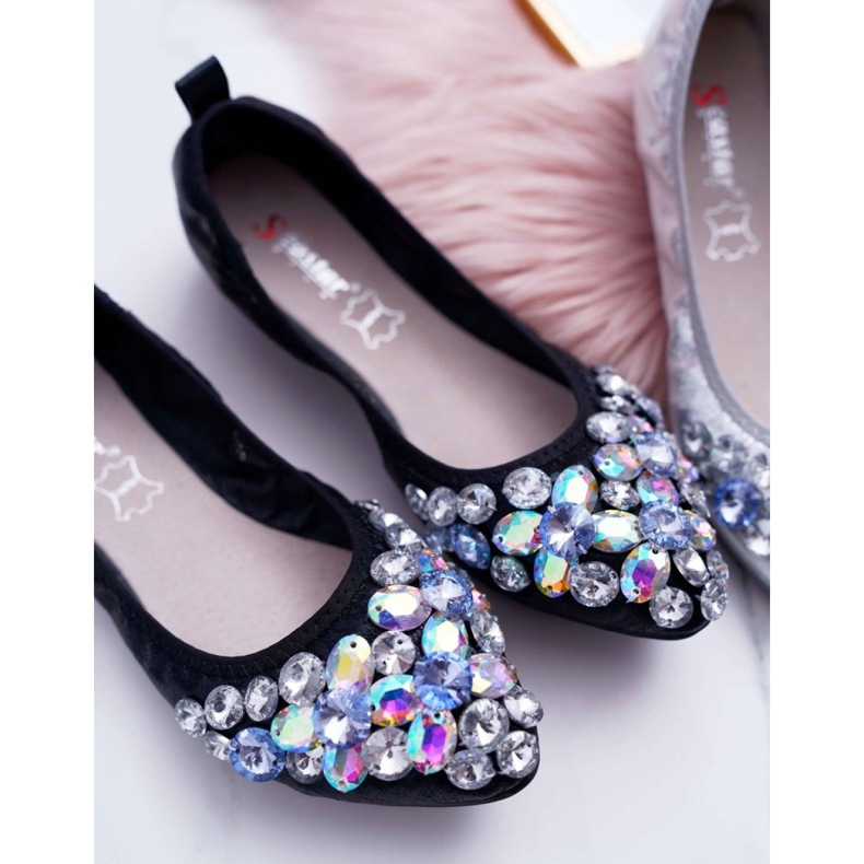 Ballerine Modello Crystal C87 Nere nero 2