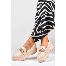 Scarpe beige con decorazione B2733BE 2