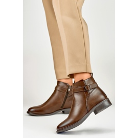 Stivali da donna CH2225BR beige e marrone 2