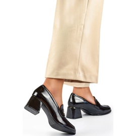 Décolleté laccate GD-FL471B, nere nero 1