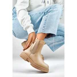 Stivaletti Chelsea da donna 250004TA-PU beige 1