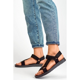 Sandali sportivi da donna LEI530B nero 1